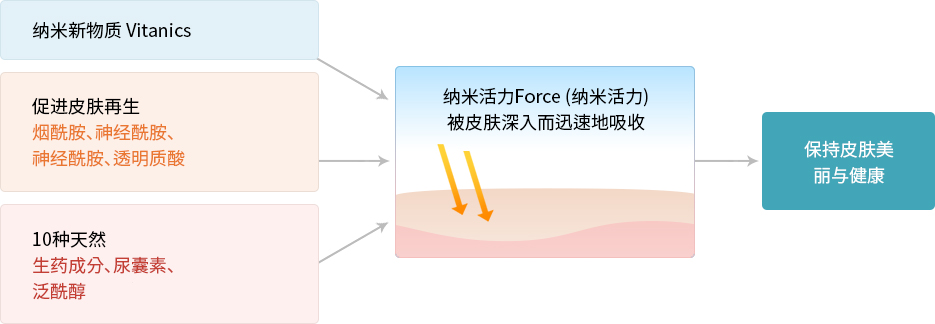 纳米活力Force (纳米活力) 被皮肤深入而迅速地吸收
