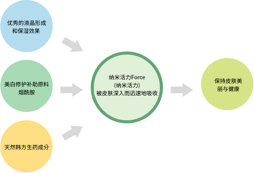 纳米活力Force(纳米活力) 被皮肤深入而迅速地吸收